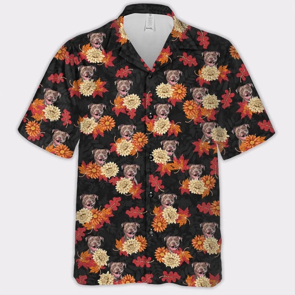 Custom Your Own Hawaiian Shirt With Your Pet Photo Autumn Vibes