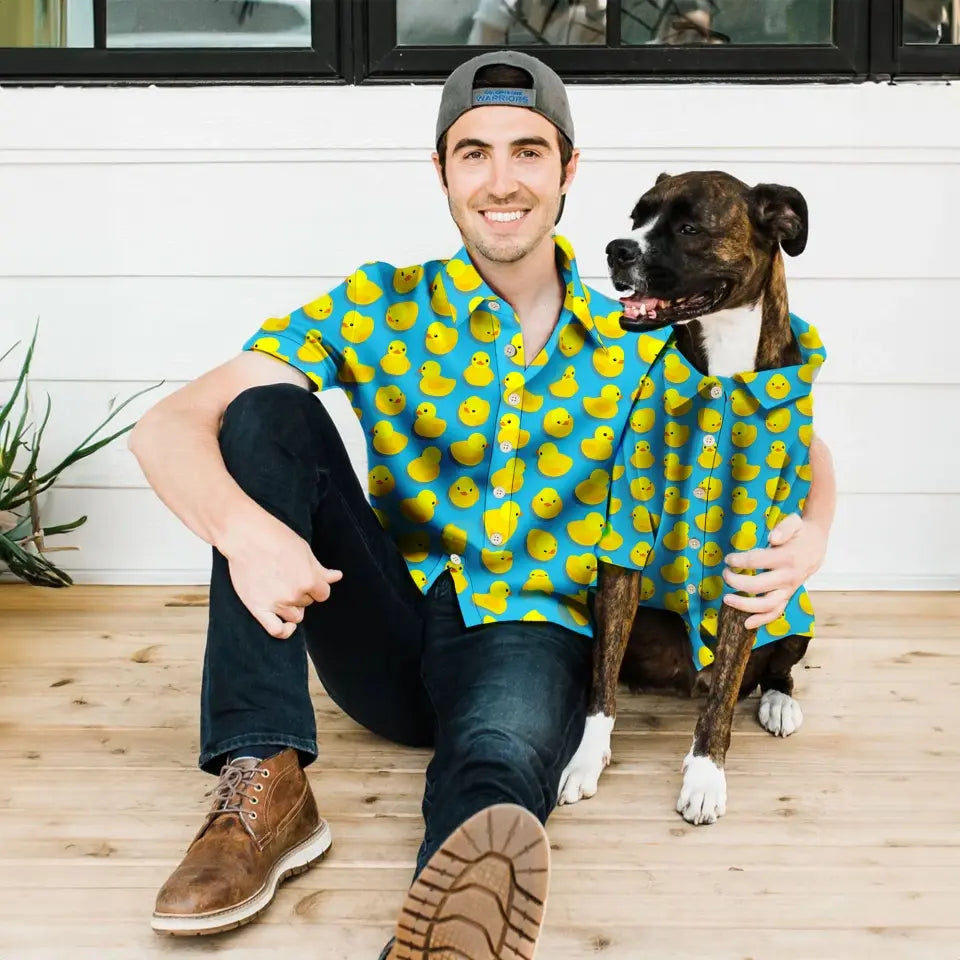 Matching Pet And Owner Button Shirt