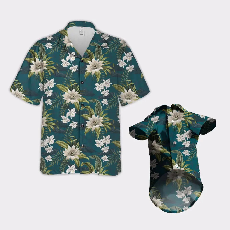 Matching Pet And Owner Button Shirt