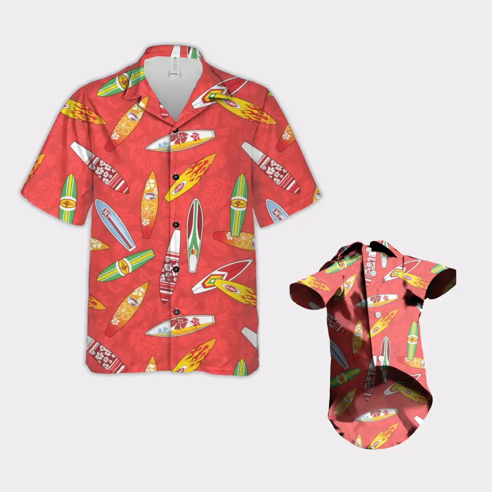 Matching Pet And Owner Button Shirt
