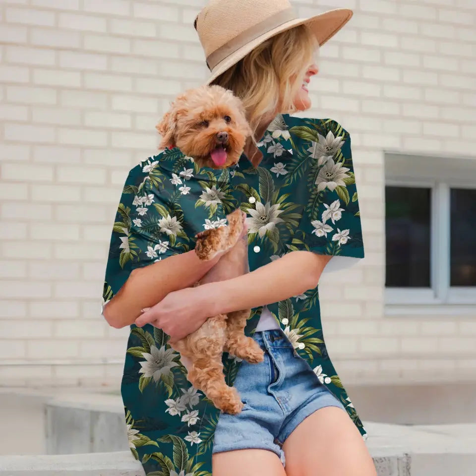 Matching Pet And Owner Button Shirt