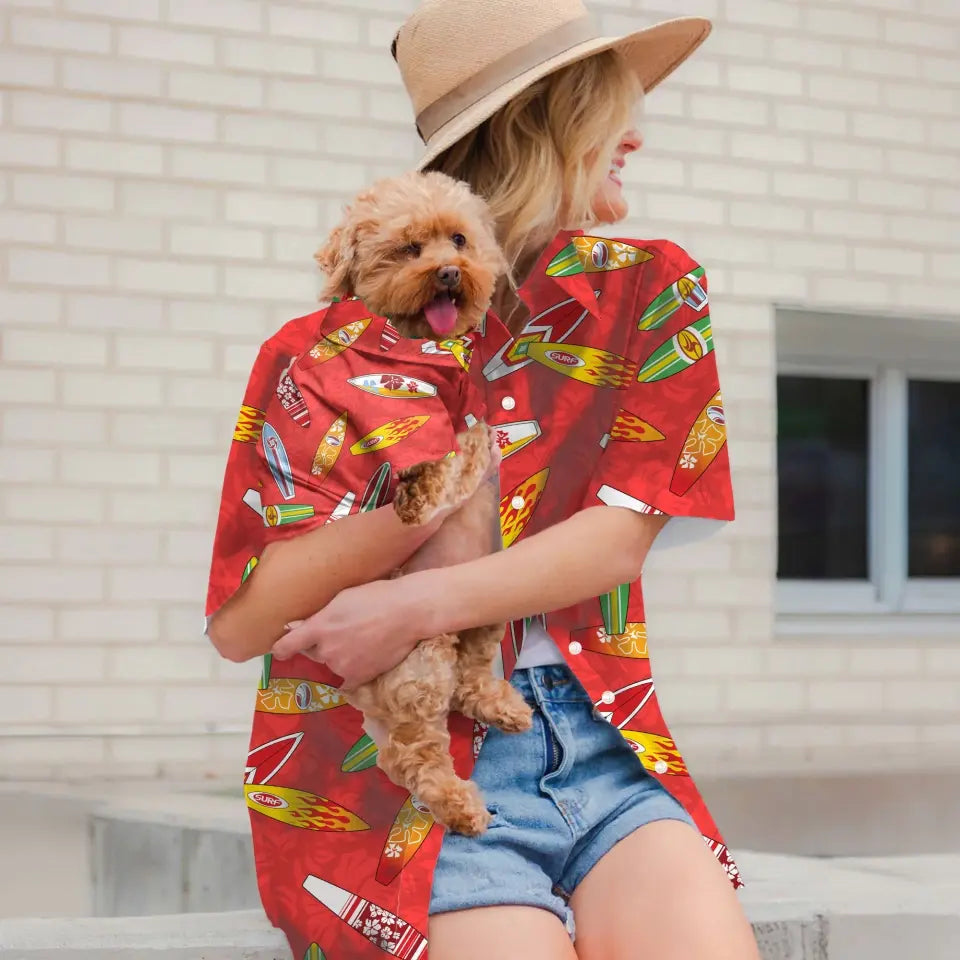 Matching Pet And Owner Button Shirt