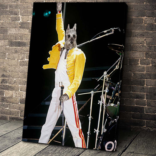The Rock Vocalist Custom Pet Portrait Canvas - Noble Pawtrait
