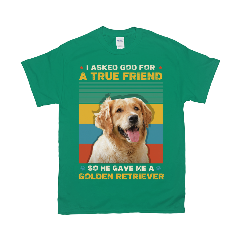 A True Friend Custom Pet T-shirt - Noble Pawtrait