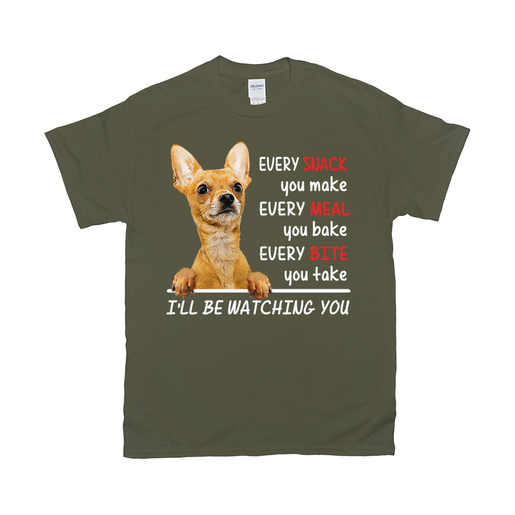 Every Snack You Take I Will Be Watching You Custom Pet T-shirt - Noble Pawtrait