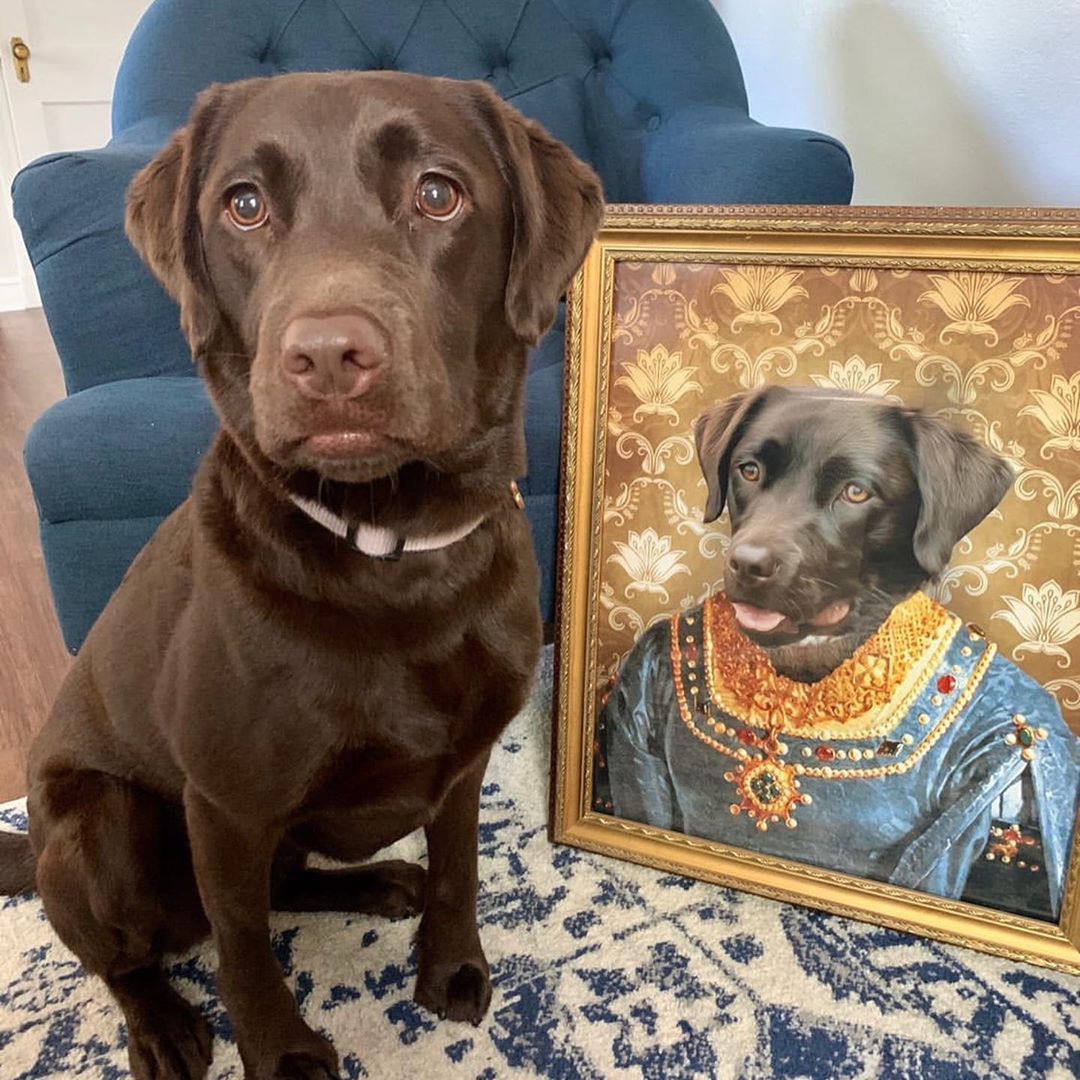 The Marchioness Custom Pet Portrait Canvas - Noble Pawtrait