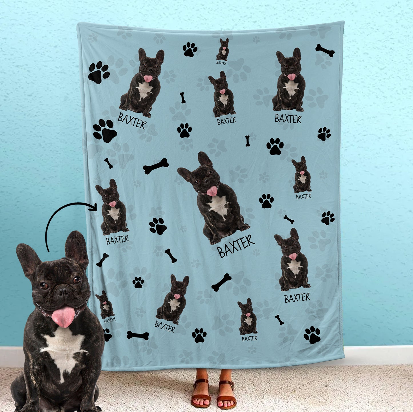 Custom Pet Fleece Blanket Gift For Pet's Parents