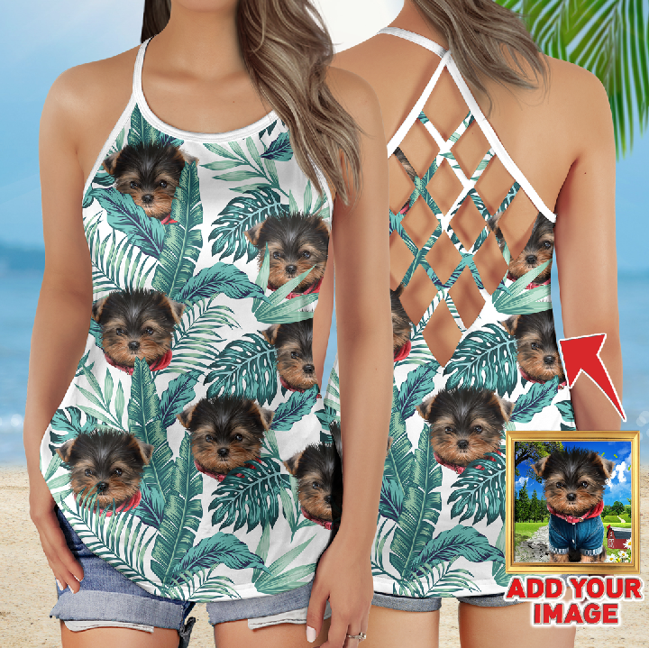 Débardeur dos ouvert personnalisé Tropical Criss Cross