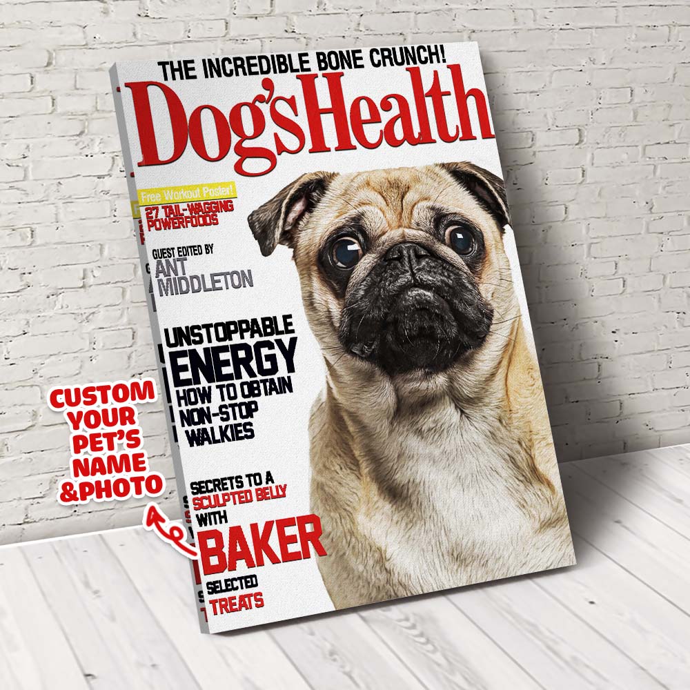 The Dog's Health Custom Pet Portrait Canvas - Noble Pawtrait