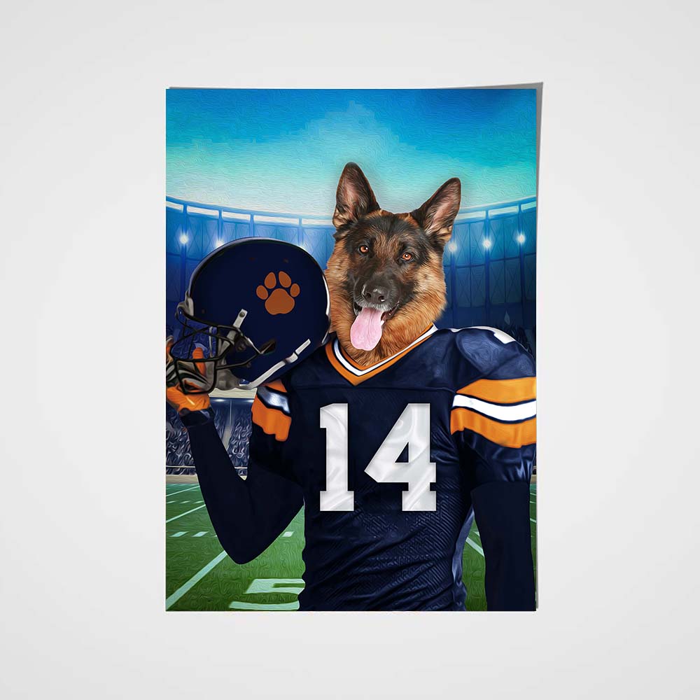 The Chicago Fan Custom Pet Portrait - Noble Pawtrait