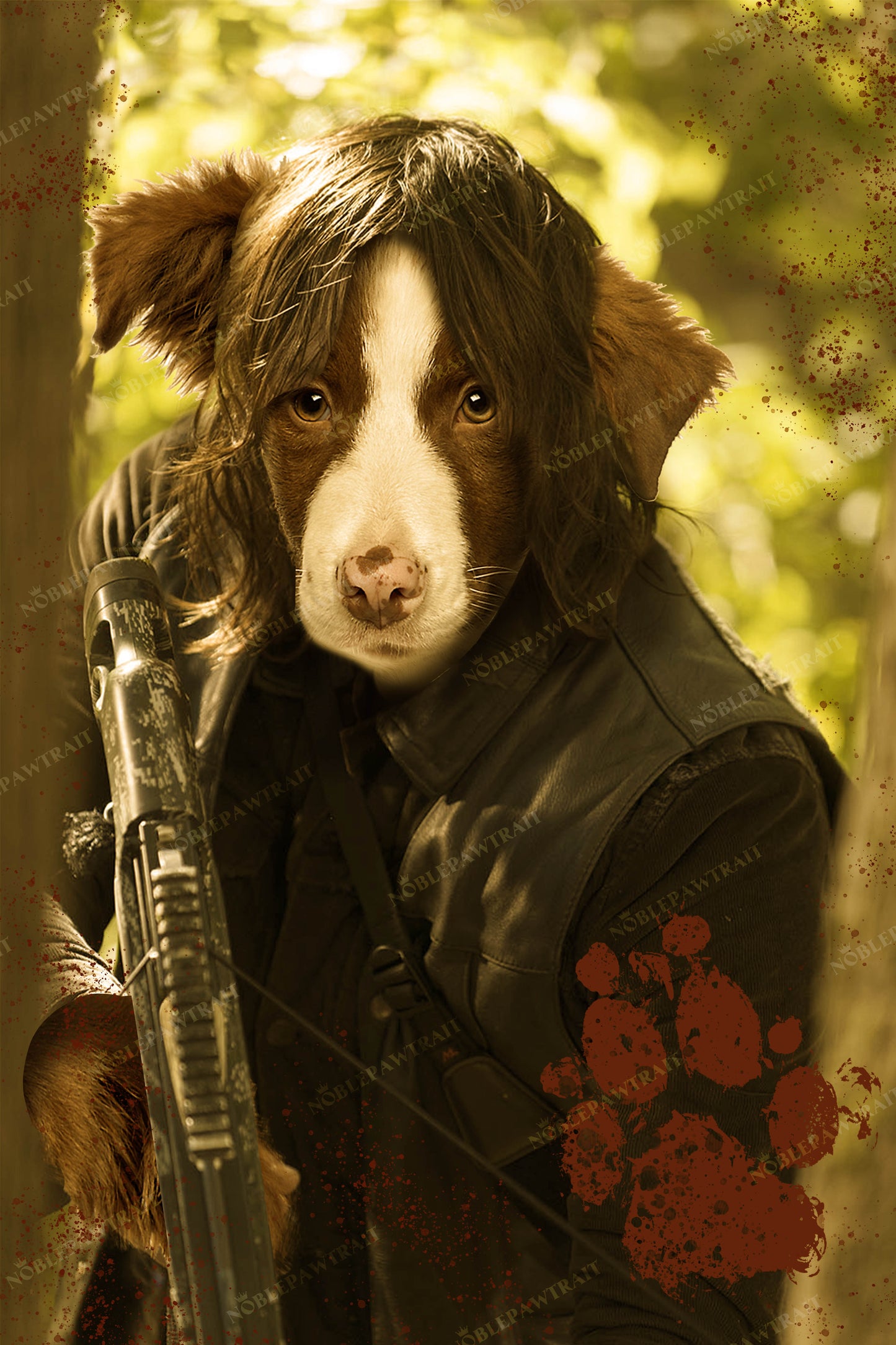 Daryl the Paw Pewper Custom Pet Portrait - Noble Pawtrait