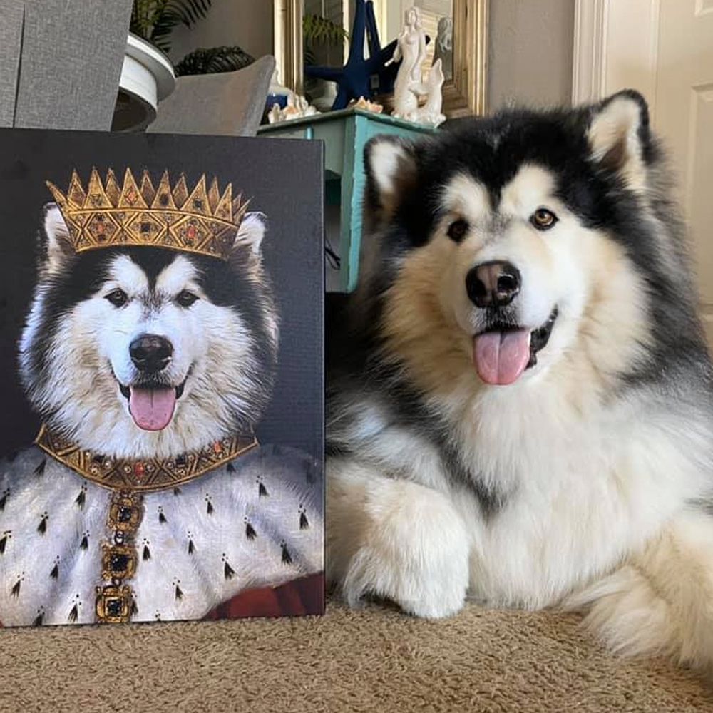 King Henry VII Custom Pet Portrait Canvas - Noble Pawtrait