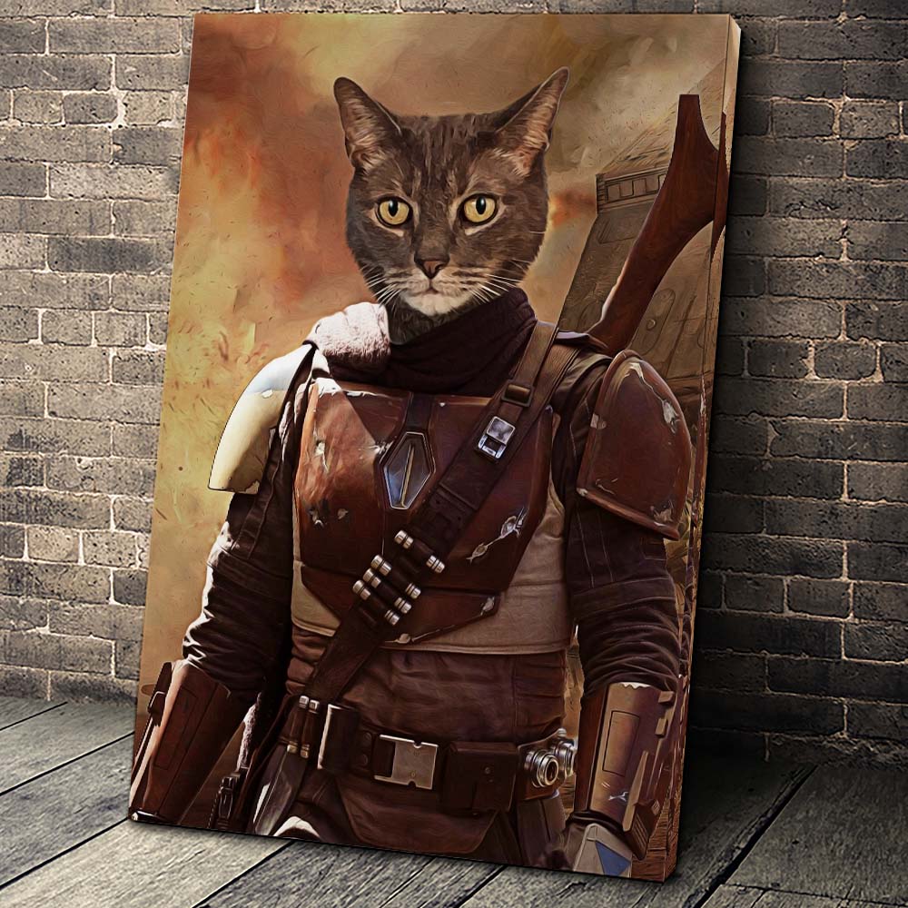 The Rebel Paw Custom Pet Portrait Canvas - Noble Pawtrait