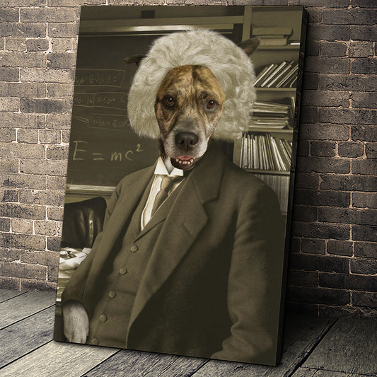 The Genius Custom Pet Portrait Canvas - Noble Pawtrait