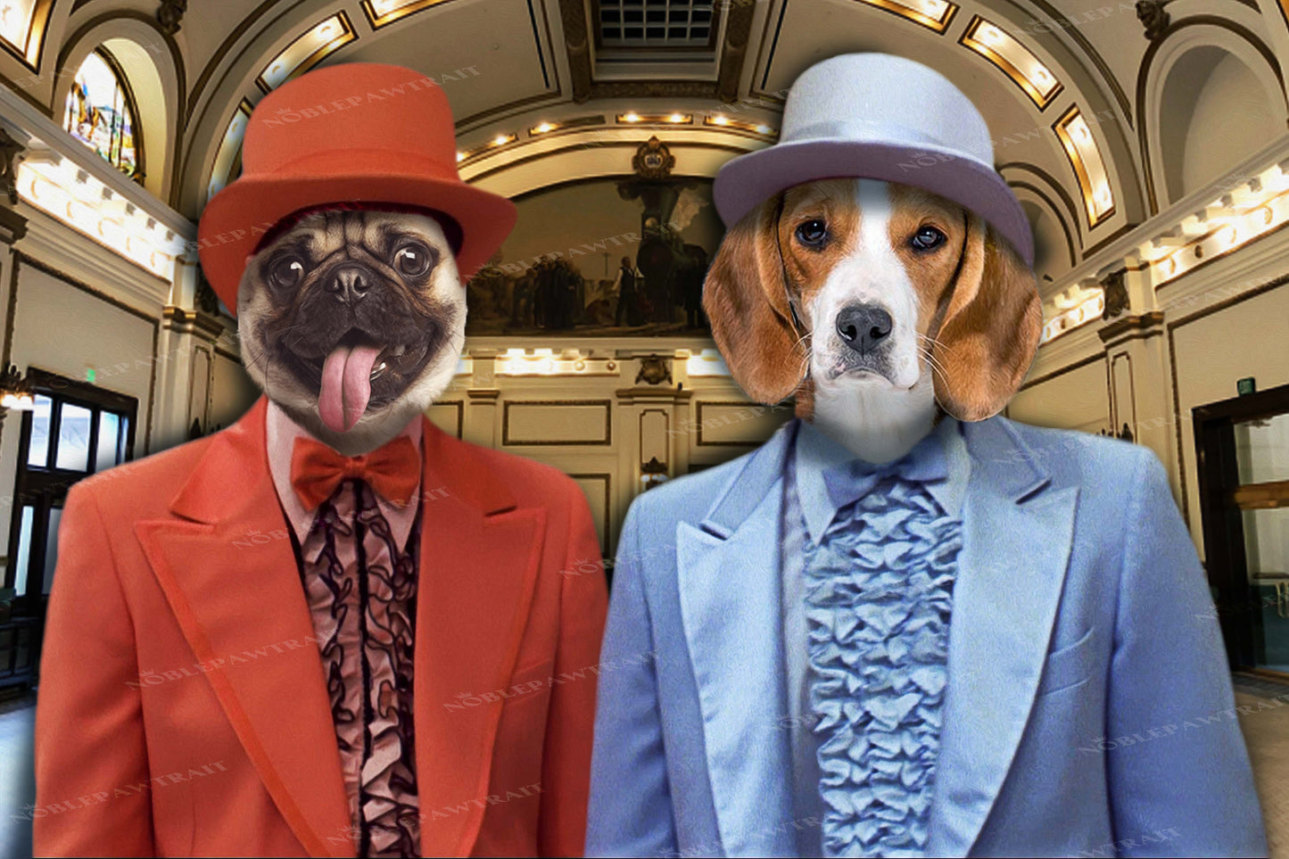 Paw and Pawer Custom Pet Portrait - Noble Pawtrait