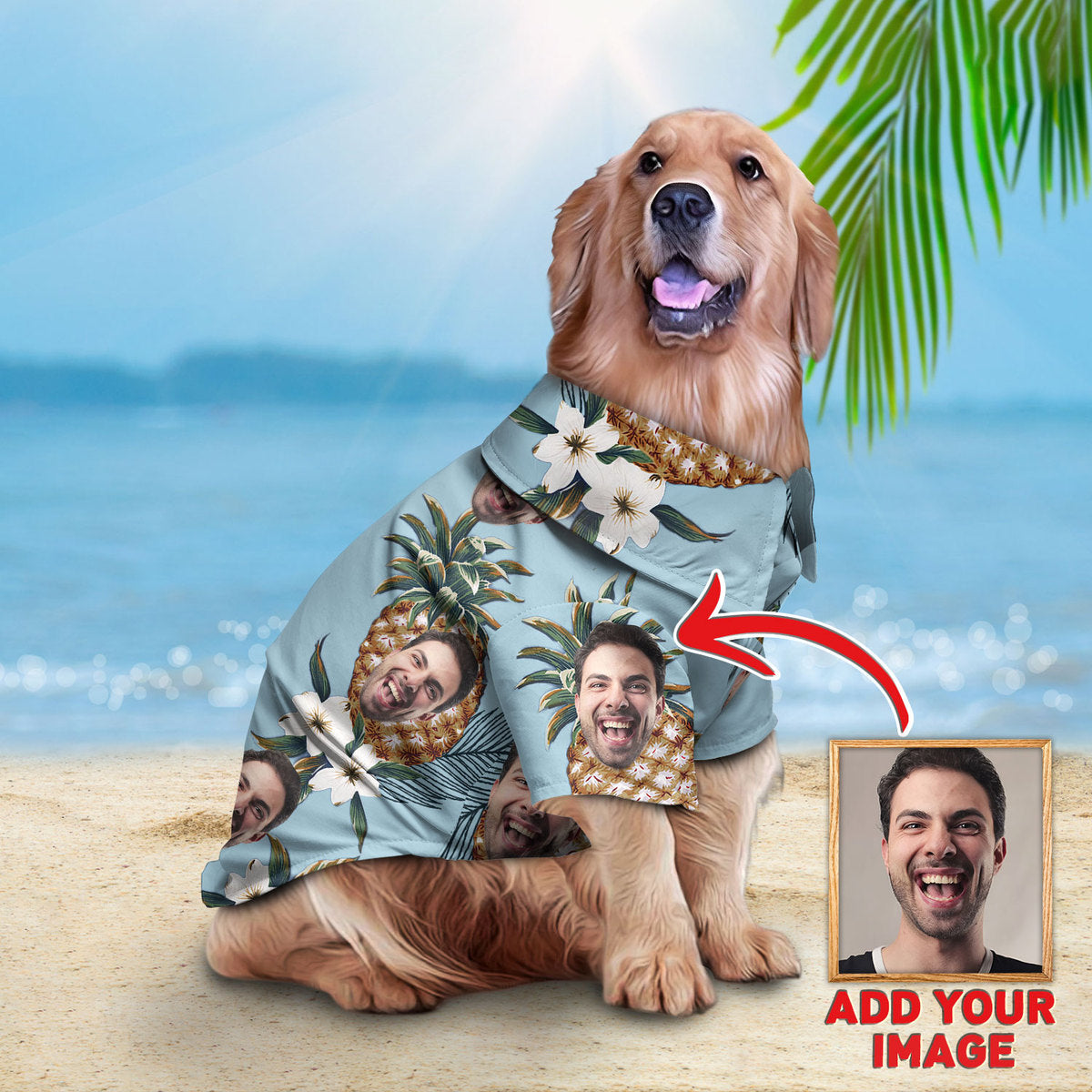 Custom Hawaiian Shirt For Pet Pineapple Pattern