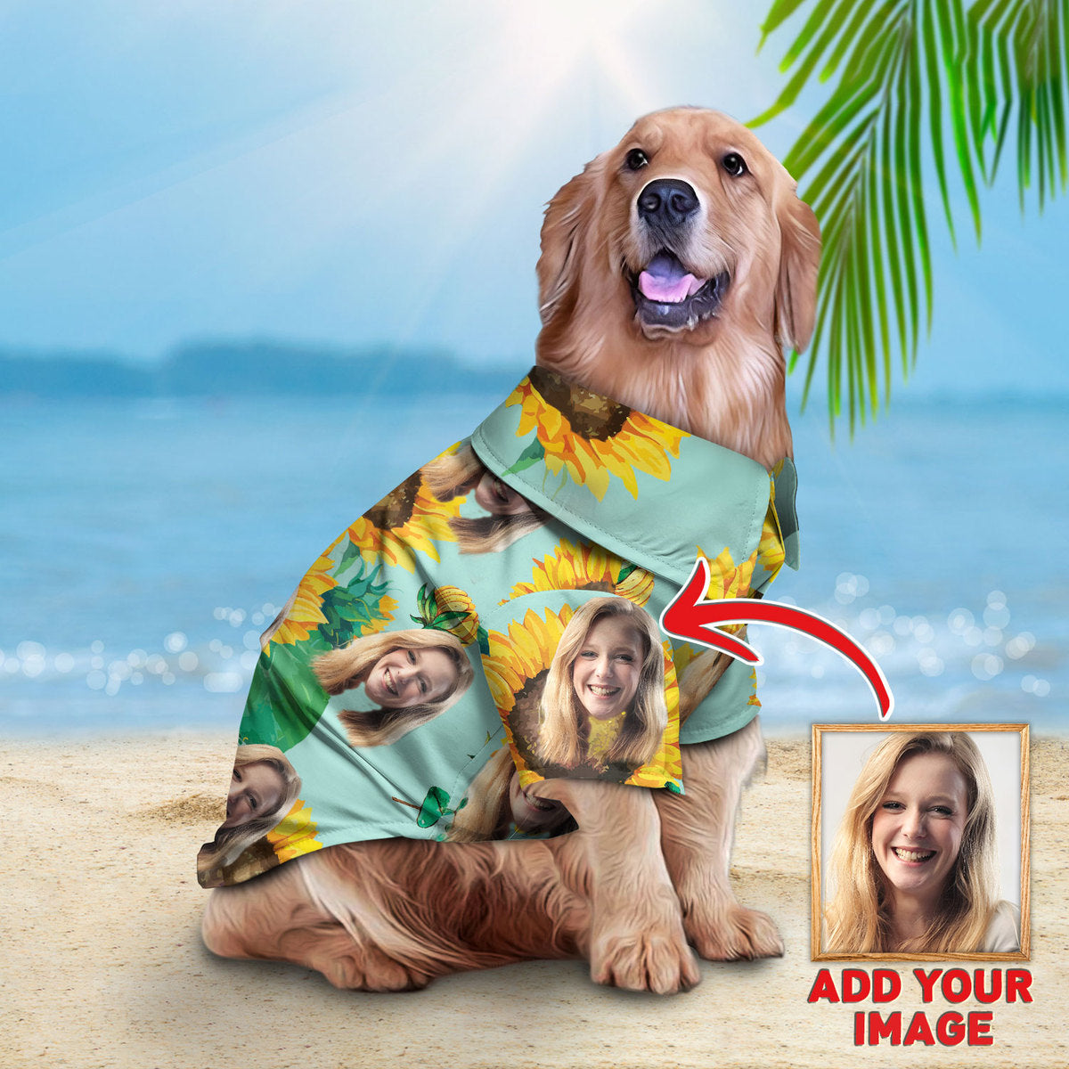 Custom Hawaiian Shirt For Pet Sunflower Pattern