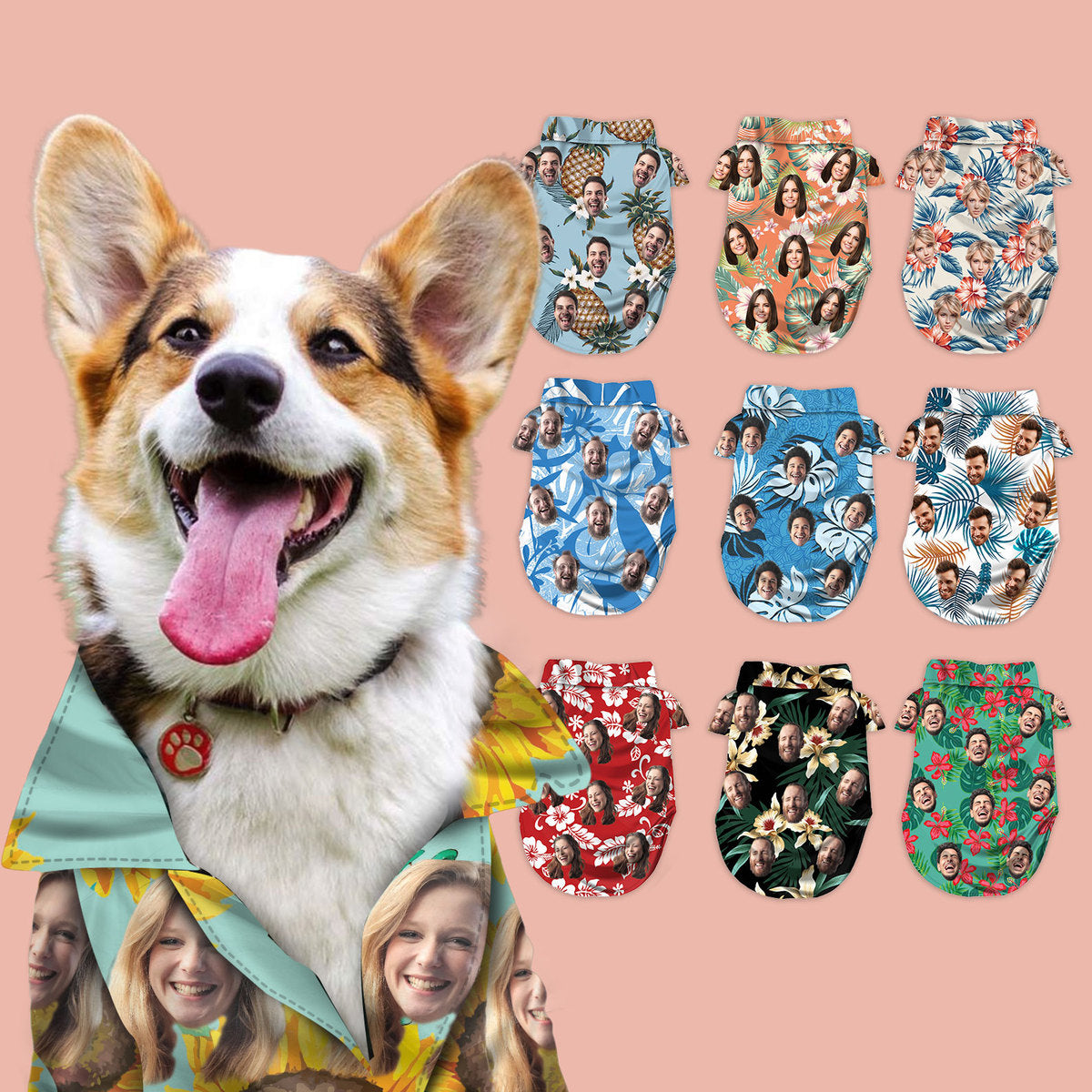 Custom Hawaiian Shirt For Pet Sunflower Pattern