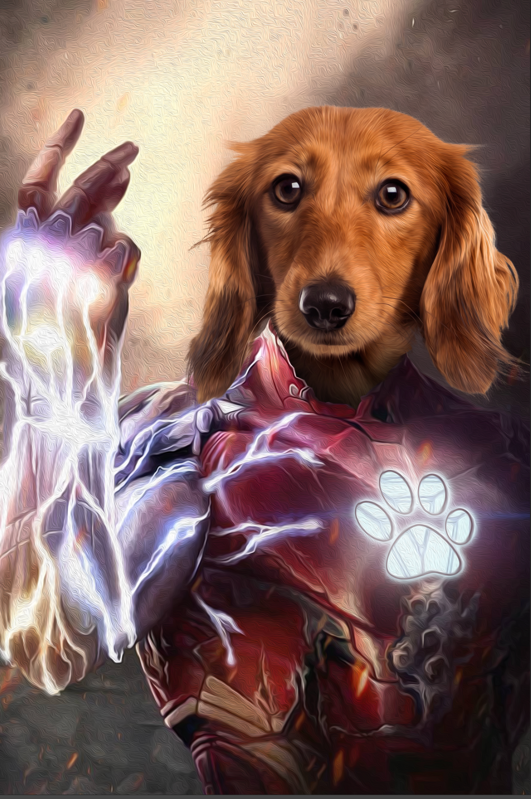 The Machina Custom Pet Portrait Canvas - Noble Pawtrait