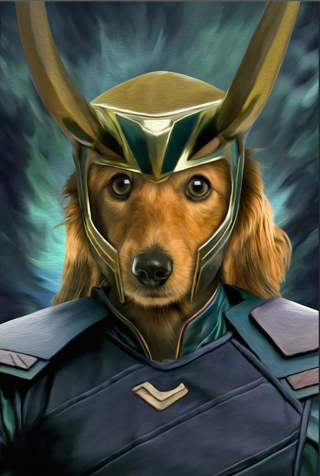 The Deceiver Paw Custom Pet Portrait - Noble Pawtrait