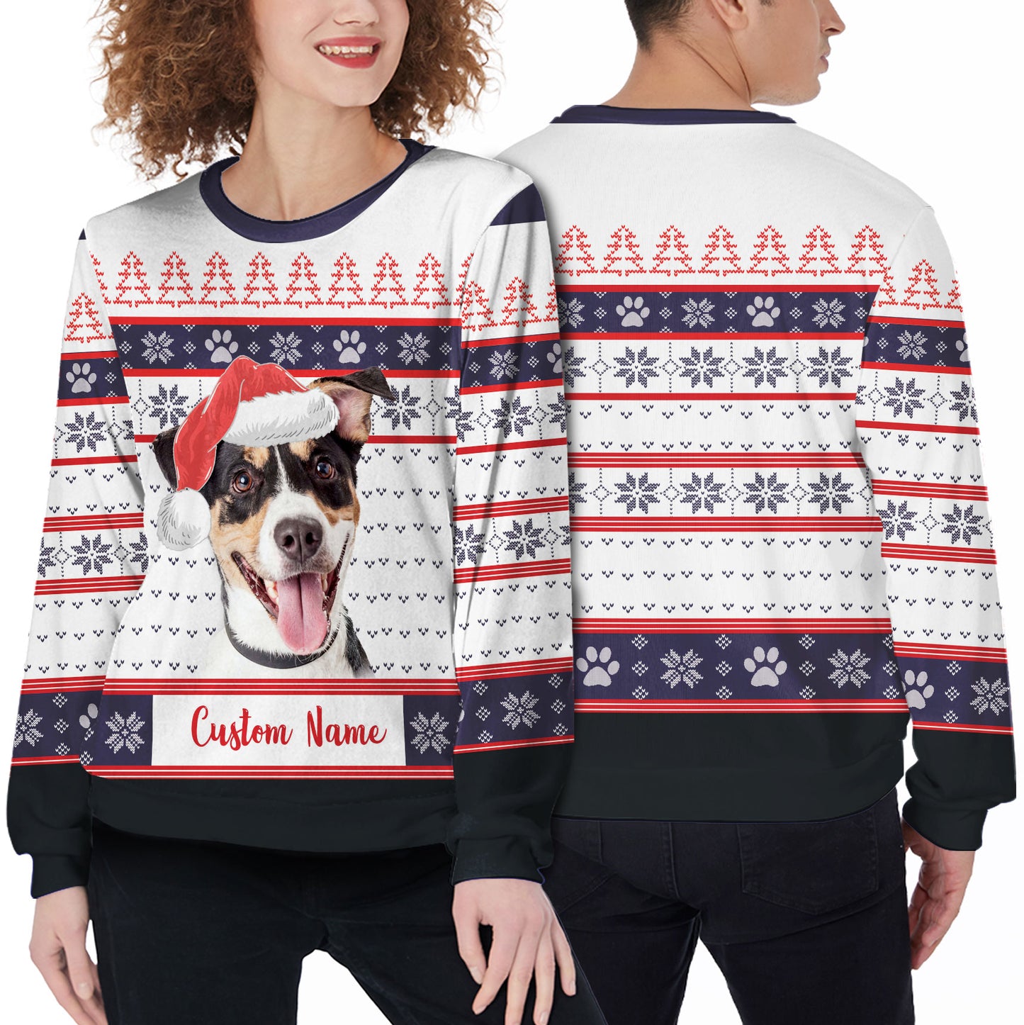 Ugly Sweater All Over Print Custom Merry Christmas White Color