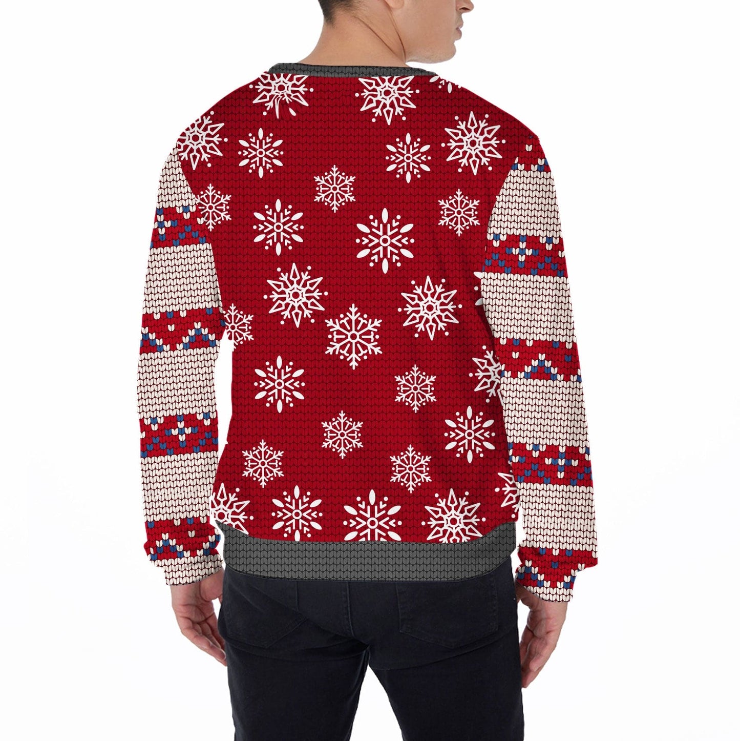 Pull laid imprimé sur toute la surface, couronne de laurier drôle personnalisée (couleur baie)