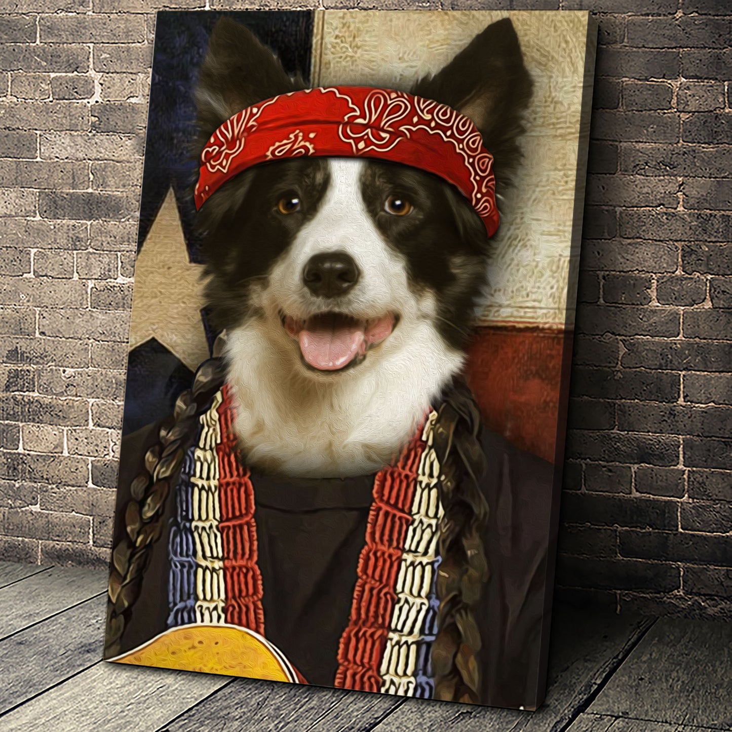 The Texas Singer Custom Pet Portrait Canvas - Noble Pawtrait