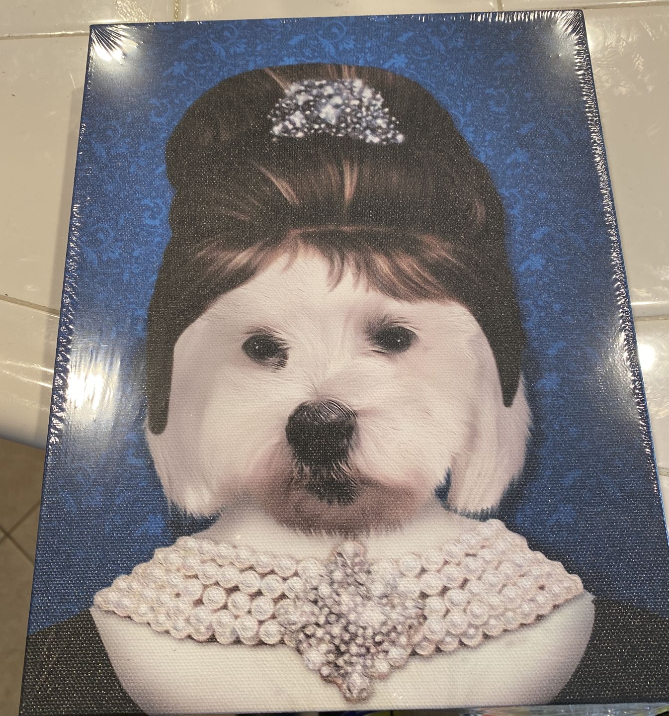 The Elegant Madam Custom Pet Portrait Canvas - Noble Pawtrait