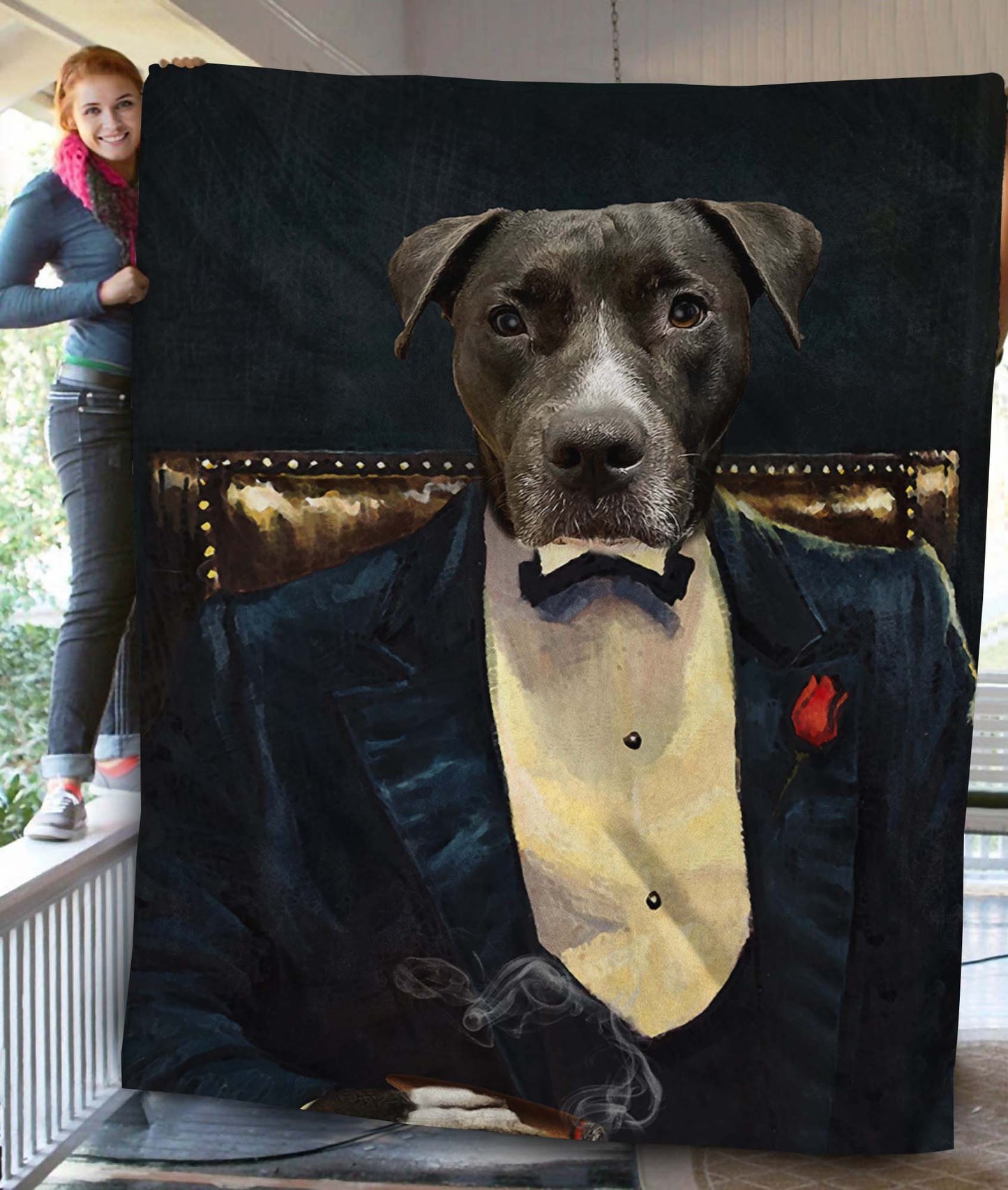 The Legend Custom Pet Blanket - Noble Pawtrait