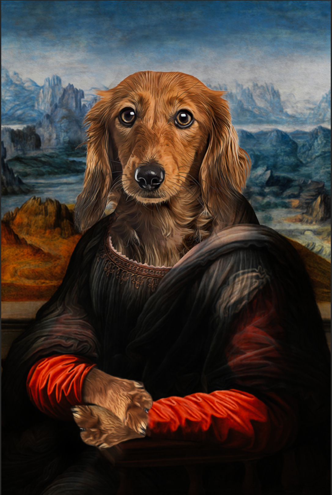 The Madam Custom Pet Portrait - Noble Pawtrait