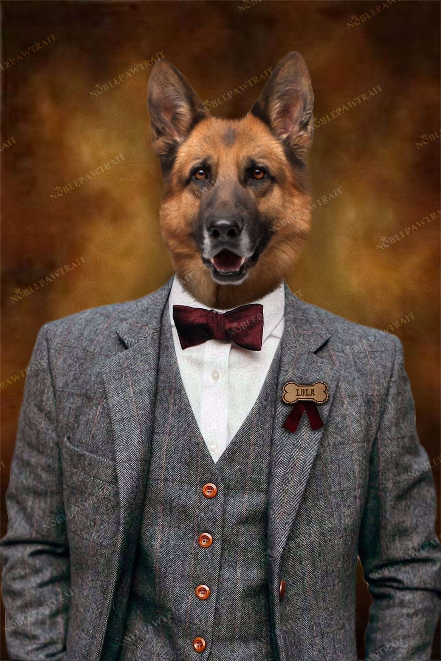 The Men Custom Pet Portrait - Noble Pawtrait