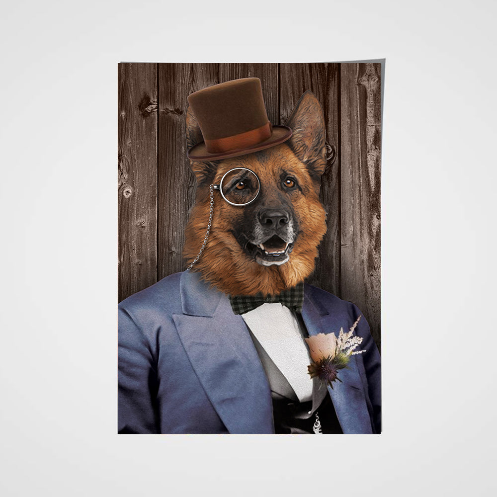 The Mr. Custom Pet Portrait Poster - Noble Pawtrait
