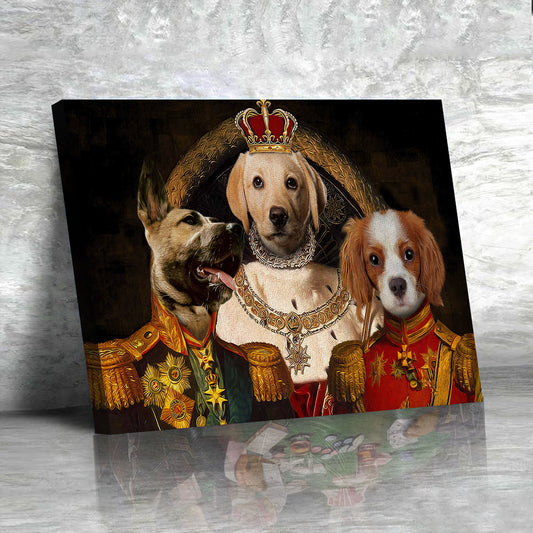 The Noble Trio Custom Pet Portrait - Noble Pawtrait
