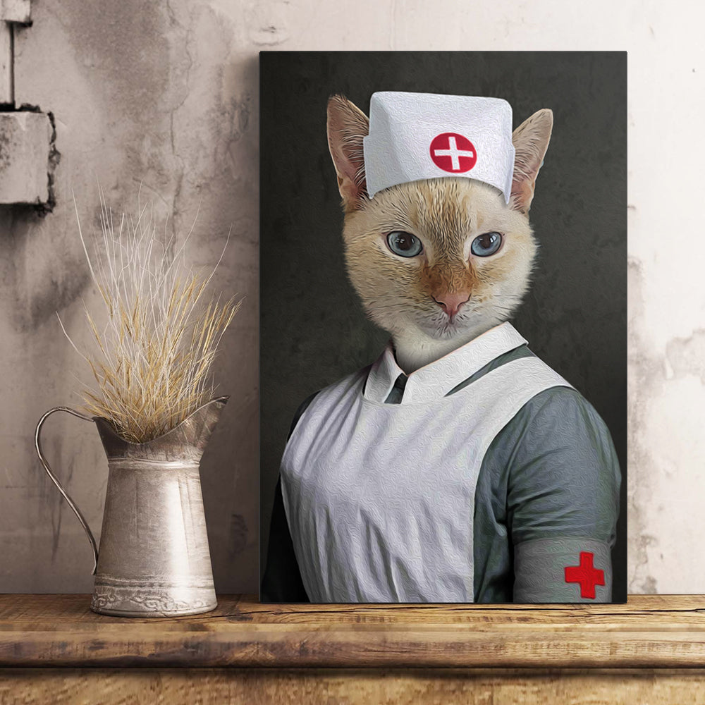 The Nurse Custom Pet Portrait Poster - Noble Pawtrait