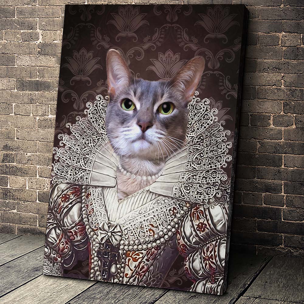 The Pearl Princess Custom Pet Portrait - Noble Pawtrait
