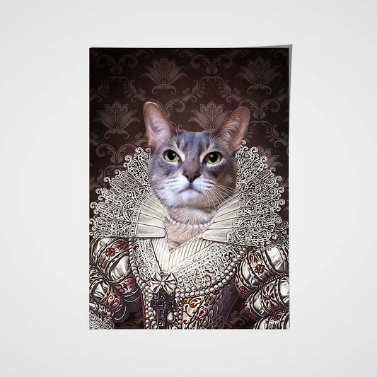 The Pearl Princess Custom Pet Portrait Poster - Noble Pawtrait