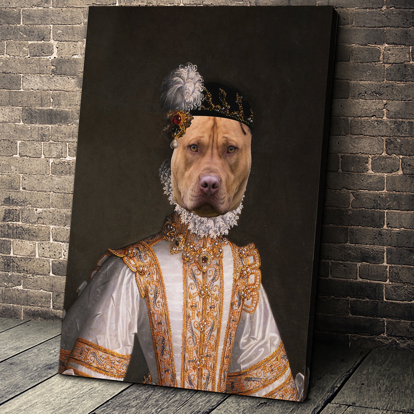 The Princess Custom Pet Portrait Canvas - Noble Pawtrait