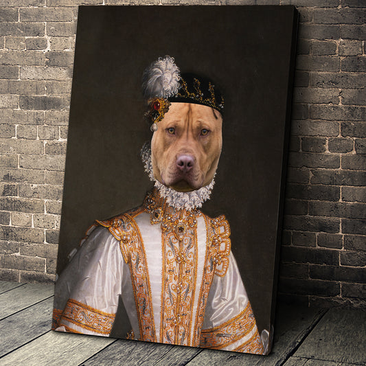 The Princess Custom Pet Portrait Canvas - Noble Pawtrait