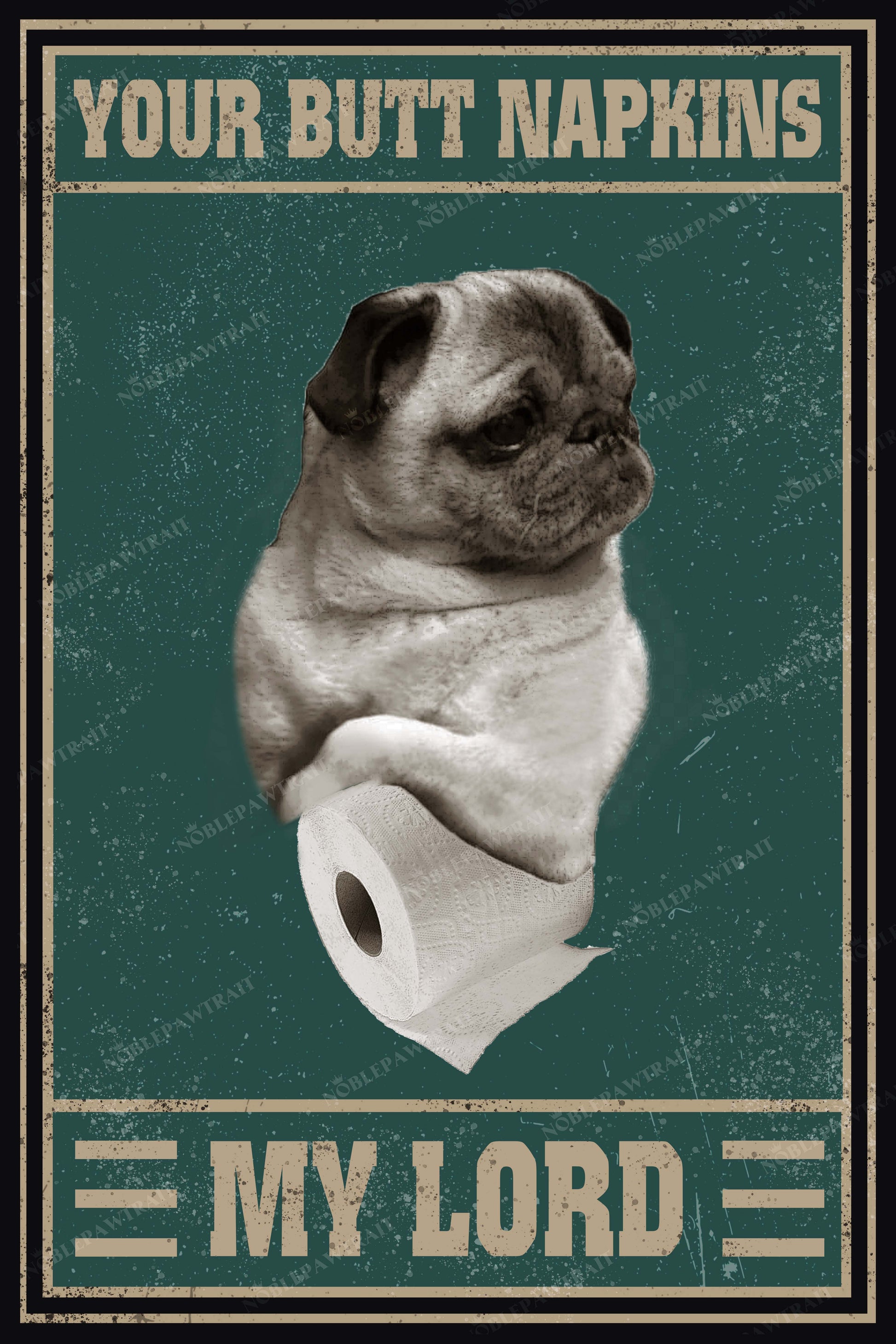 My Lord Custom Pet Portrait Digital Download - Noble Pawtrait