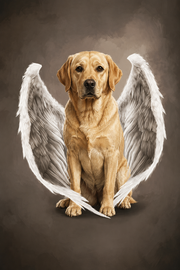 The Angel Wings Custom Pet Portrait