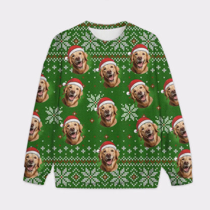 Custom Your Own Christmas Sweater With Your Pet Face