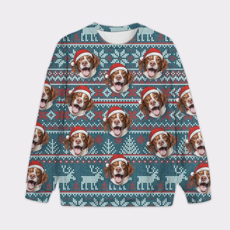 Custom Your Own Christmas Sweater With Your Pet Face