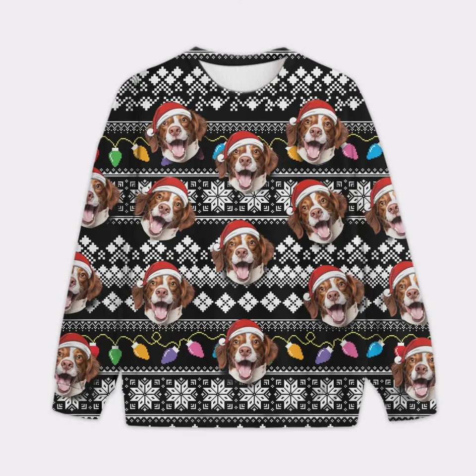 Custom Your Own Christmas Sweater With Your Pet Face