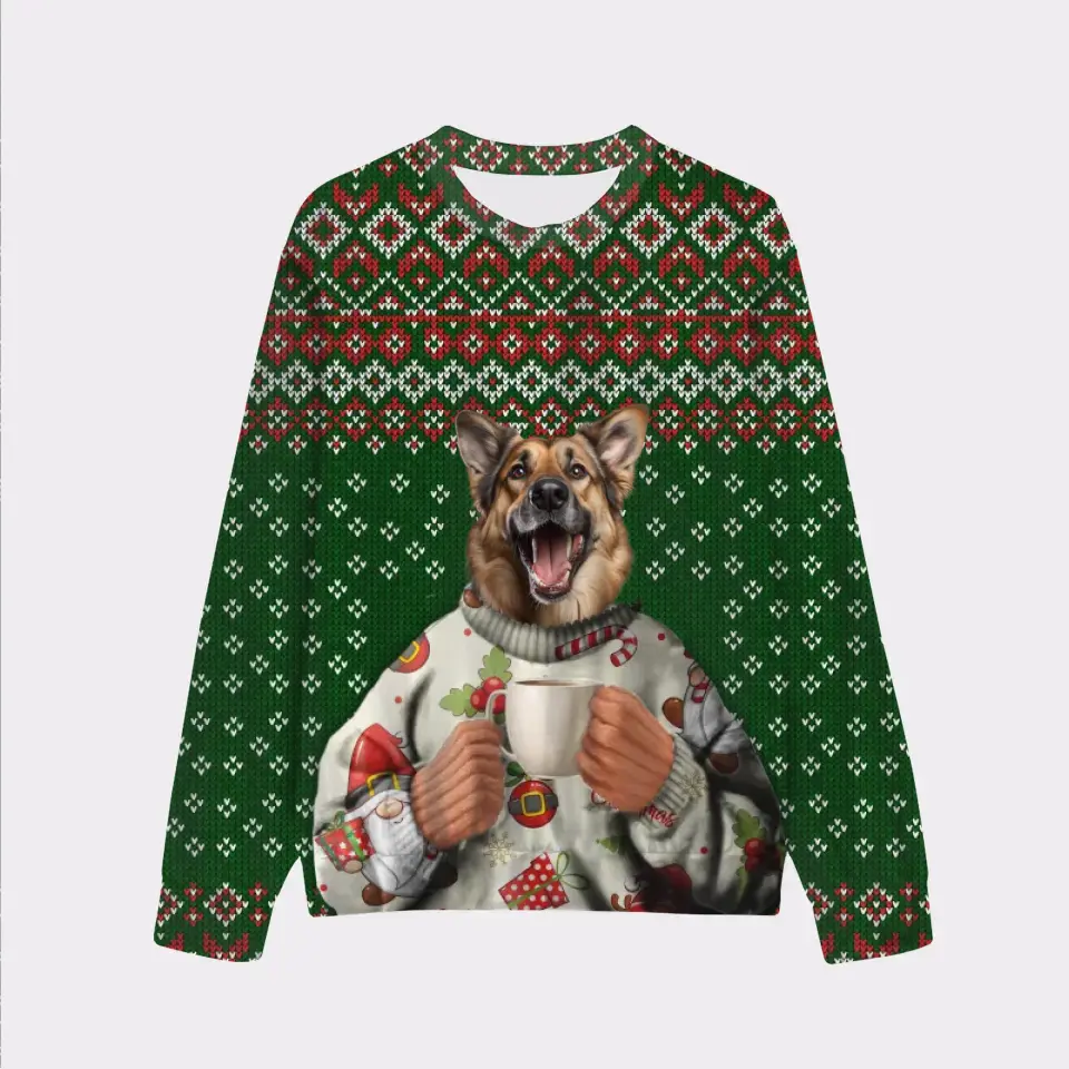 Custom Your Own Christmas Sweater Within Sweater With Your Pet Face