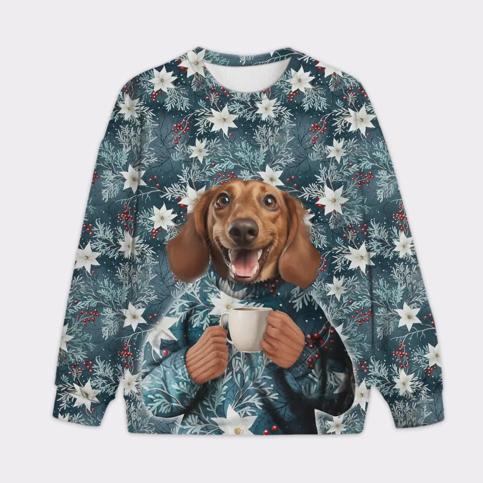 Custom Your Own Christmas Sweater Within Sweater With Your Pet Face