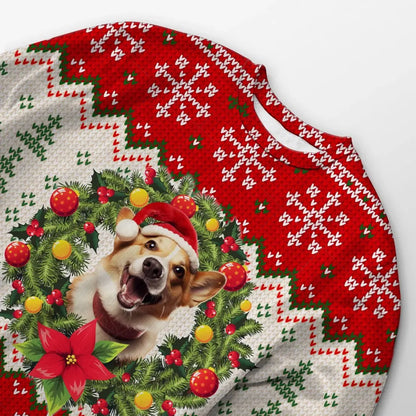 Custom Your Own Christmas Wearth Sweater With Your Pet Face