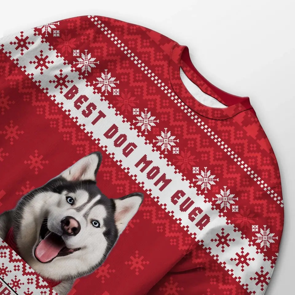 Custom Your Own Christmas Sweater With Text And Your Pet Face