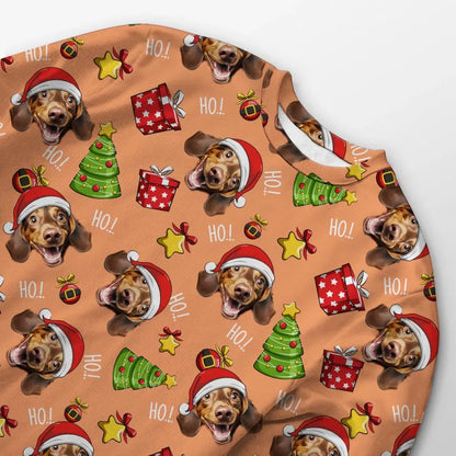 Custom Your Own Ho Ho Ho Sweater With Your Pet Face