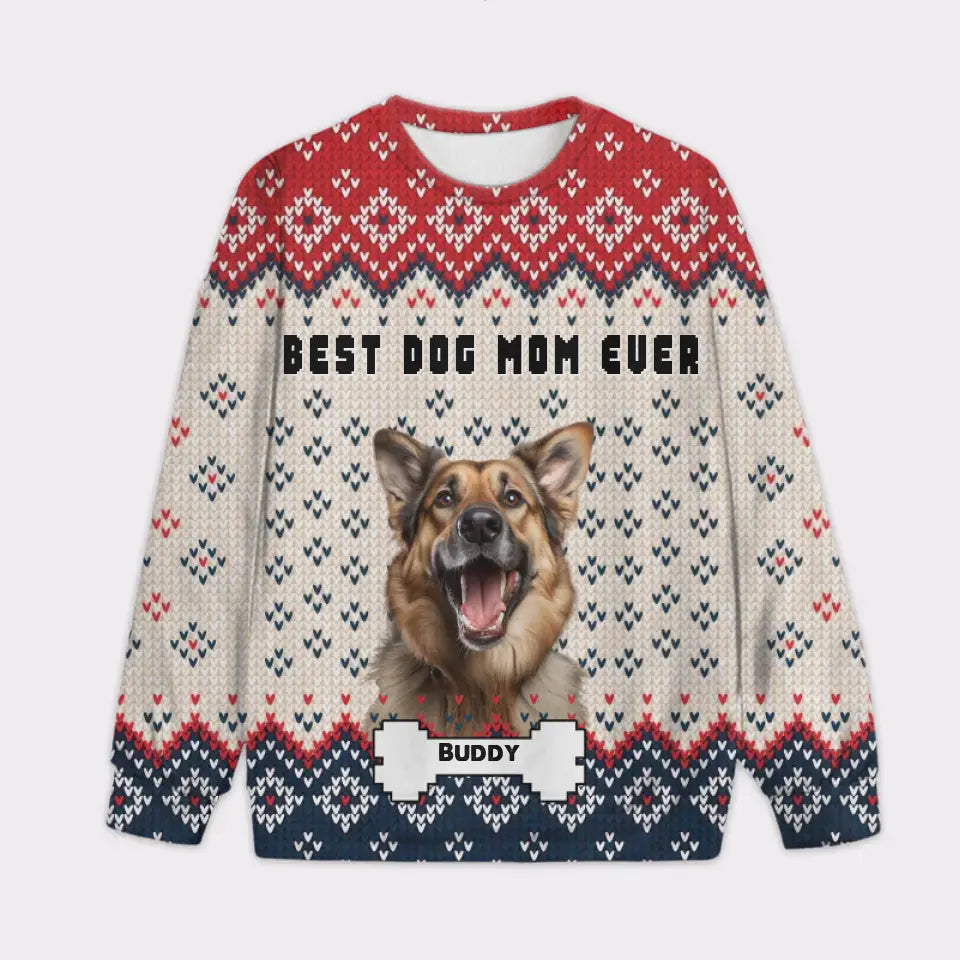 Custom Your Own Christmas Sweater With Text And Your Pet Face