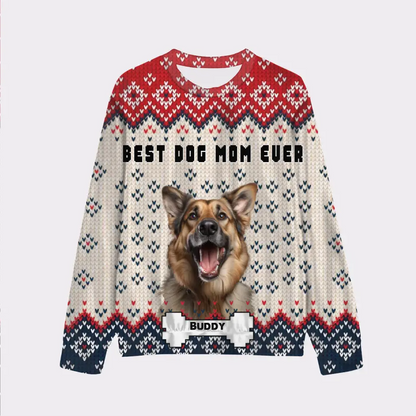 Custom Your Own Christmas Sweater With Text And Your Pet Face